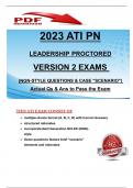 2023 ATI PN Leadership Proctored Exam Version 2 &vert; NGN-Style Questions & Case Scenarios &vert; Actual Questions & Answers to Pass