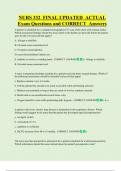 NURS 332  FINAL UPDATED  ACTUAL   Exam Questions and CORRECT  Answers 