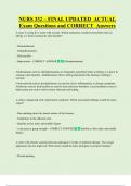 NURS 332 &ndash; FINAL UPDATED  ACTUAL   Exam Questions and CORRECT  Answers