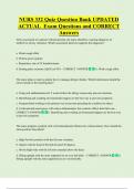 NURS 332 Quiz Question Bank UPDATED   ACTUAL  Exam Questions and CORRECT   Answers