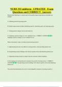 NURS 332 midterm   UPDATED   Exam  Questions and CORRECT  Answers