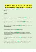 NUR 332   Bundled Exam Questions WITH  CORRECT Answers