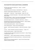 DIVE MASTER EXAM QUESTIONS & ANSWERS