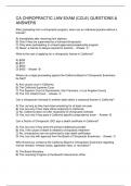 CA CHIROPRACTIC LAW EXAM &lpar;CCLE&rpar; QUESTIONS & ANSWERS