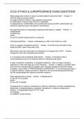 CCLE ETHICS & JURISPRUDENCE EXAM QUESTIONS