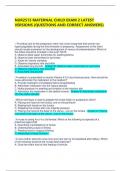 NUR2513 MATERNAL CHILD EXAM 2 LATEST VERSIONS &lpar;QUESTIONS AND CORRECT ANSWERS&rpar;