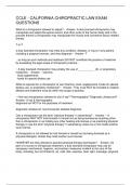 CCLE - CALIFORNIA CHIROPRACTIC LAW EXAM QUESTIONS