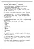 CCLE EXAM QUESTIONS & ANSWERS