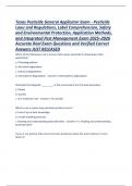 Texas Pesticide General Applicator Exam - Pesticide Laws and Regulations&comma; Label Comprehension&comma; Safety and Environmental Protection&comma; Application Methods&comma; and Integrated Pest Management Exam 2025&ndash;2026&period;pdf