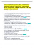 NUR2513 MATERNAL CHILD FINAL EXAM NEWEST 2025&sol;2026 COMPLETE QUESTIONS AND CORRECT DETAILED ANSWERS &lpar;VERIFIED ANSWERS&rpar; &vert;ALREADY GRADED A&plus;&vert;&vert;BRAND NEW&excl;&excl;