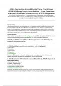 APEA Psychiatric-Mental Health Nurse Practitioner &lpar;PMHNP&rpar; Exam &vert; 2025&sol;2026 Edition &vert; Verified Exam Questions with NGN Integration for Certification Prep