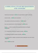 COMM&period; FINAL EXAM 2025 QUESTIONS AND ANSWERS