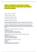 NUR2513 MATERNAL CHILD EXAM 3 NEWEST 2025&sol;2026 COMPLETE QUESTIONS AND CORRECT DETAILED ANSWERS   
