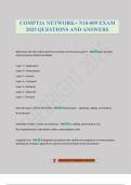 COMPTIA NETWORK&plus; N10-009 EXAM 2025 QUESTIONS AND ANSWERS