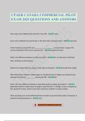 CPAER CANADA COMMERCIAL PILOT EXAM 2025 QUESTIONS AND ANSWERS
