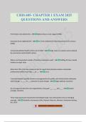 CRIS 605- CHAPTER 1 EXAM 2025 QUESTIONS AND ANSWERS