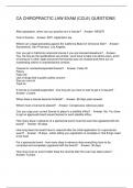 CA CHIROPRACTIC LAW EXAM &lpar;CCLE&rpar; QUESTIONS  
