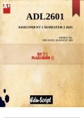 ADL2601 Assignment 1 &lpar;QUALITY ANSWERS&rpar; Semester 2 2025 - Due 26 August 2025