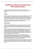 RN 202 Week 3 HW&colon; Female Problems Exam With complete solutions 