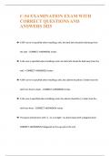 C-54 EXAMINATION EXAM WITH CORRECT QUESTIONS AND ANSWERS 2025