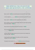 THE OFFICIAL CSIA EXAM STUDY CARDS 2025 QUESTIONS AND ANSWERS