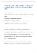 C-54 LICENSE LAW FINAL EXAM WITH CORRECT QUESTIONS AND ANSWERS 2025