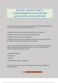 DAVID CARTER&comma; PART 2 &lpar;SCHIZOPHRENIA&rpar; EXAM 2025 QUESTIONS AND ANSWERS