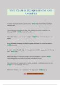 EMT EXAM 10 2025 QUESTIONS AND ANSWERS