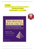Test Bank Nursing Research Generating and Assessing Evidence for Nursing Practice 11th Edition By Polit Beck &vert; Verified Chapter's 1 - 31 &vert; Complete