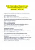 PHR Midterm Exam Questions And Answers With Complete Correct Solutions Latest 2025