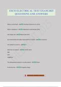 ESCO ELECTRICAL TEST EXAM 2025 QUESTIONS AND ANSWERS