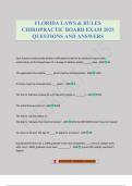 FLORIDA LAWS & RULES CHIROPRACTIC BOARD EXAM 2025 QUESTIONS AND ANSWERS