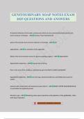 GENITOURINARY SOAP NOTES EXAM 2025 QUESTIONS AND ANSWERS