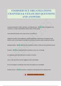 FOODSERVICE ORGANIZATIONS CHAPTER 8 & 9 EXAM 2025 QUESTIONS AND ANSWERS