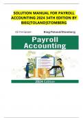 Solution Manual for Payroll Accounting 2024&comma; 34th Edition by Bernard J&period; Bieg&comma; Bridget Stomberg&comma; Chapters