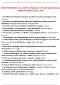 Water Distribution D2 California Practice Test &ndash; Exam Questions and Revised Answers &ndash; 2025&sol;2026