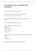 PCA Study Exam 1 Questions And Answers
