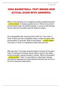 IHSA BASKETBALL TEST BRAND NEW  ACTUAL EXAM WITH ANSWERS&period;