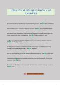 HBSS EXAM 2025 QUESTIONS AND ANSWERS