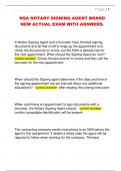 NSA NOTARY SIGNING AGENT BRAND  NEW ACTUAL EXAM WITH ANSWERS&period;