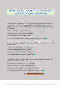 HESI LEVEL 1 PRACTICE EXAM 2025 QUESTIONS AND ANSWERS
