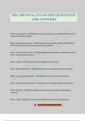 HSC300 FINAL EXAM 2025 QUESTIONS AND ANSWERS