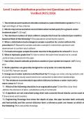 Level 1 Water Distribution Practice Test &ndash; Questions and Answers &ndash; Verified 2025&sol;2026