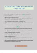 ICF WRITTEN EXAM 2025 QUESTIONS AND ANSWERS