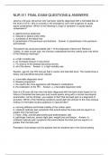 NUR 511 FINAL EXAM QUESTIONS & ANSWERS