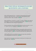 PRACTICE FINAL ISYE6644 EXAM 2025 QUESTIONS AND ANSWERS
