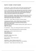 NUR 511 EXAM 1 STUDY GUIDE
