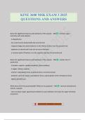 KINE 3600 MSK EXAM 3 2025 QUESTIONS AND ANSWERS