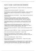 NUR 511 EXAM 1 QUESTIONS AND ANSWERS