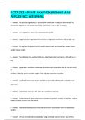 ECO 391 - Final Exam Questions And All Correct Answers&period;